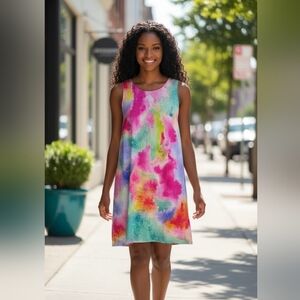 Honey Punch Tie Dye Dress | Women's Large